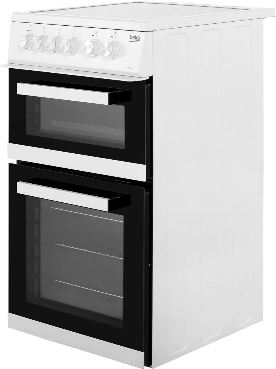 Beko 50cm Double Oven Electric Cooker - White