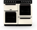 Montpellier MDFRC100C 100cm Dual Fuel Range Cooker – Cream – 7 Gas Burners, 2 Electric Ovens, Separate Grill, Cast Iron Pan Supports