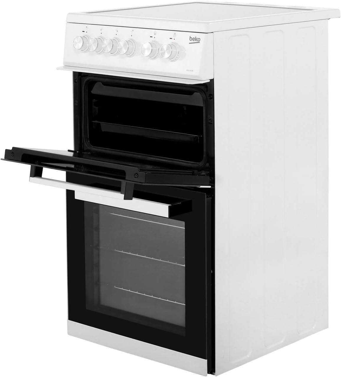 Beko 50cm Double Oven Electric Cooker - White