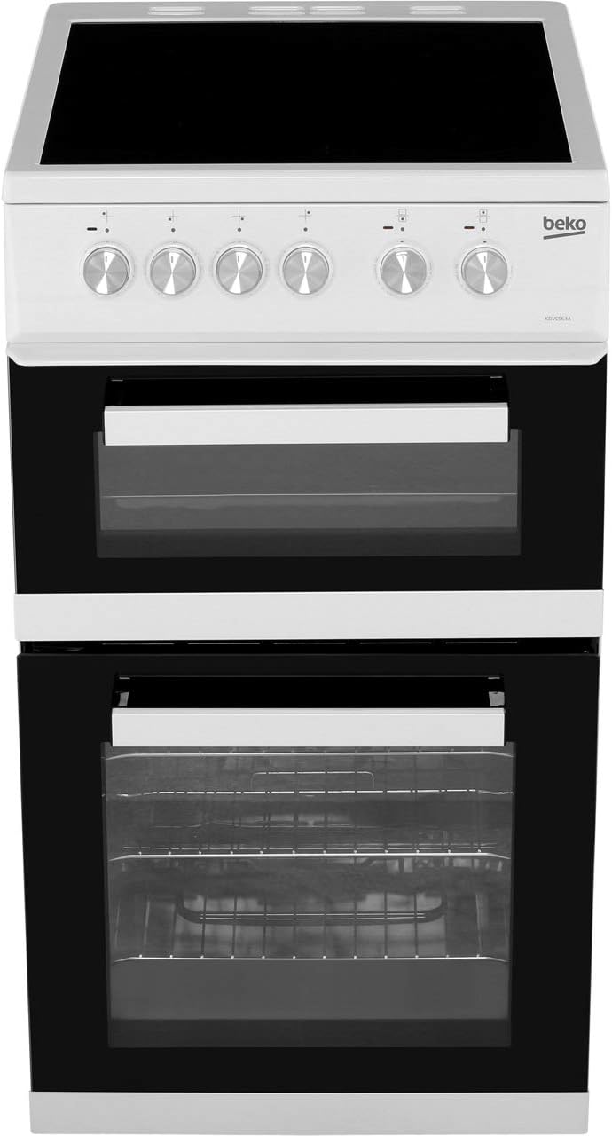 Beko 50cm Double Oven Electric Cooker - White