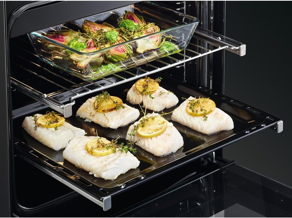 AEG Double Cavity Cooker CCX6501ACM, 77/39 L, Ceramic Hob, Class A
